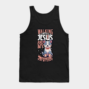 Jesus and dog - Australian Cattle Dog Tank Top